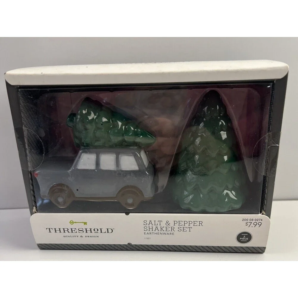 Car & Christmas Tree Salt & Pepper Shakers From Target NEW